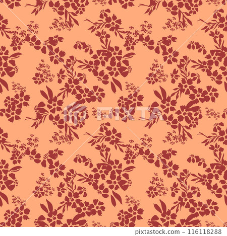 Ikat floral paisley embroidery on white background.Ikat ethnic oriental seamless pattern traditional.Aztec style abstract vector illustration.design for texture,fabric,clothing,wrapping,decoration. 116118288
