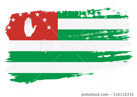 Abkhazia flag, wide brush stroke on transparent background vector Abkhazia flag, wide brush stroke on transparent background vector 116118332