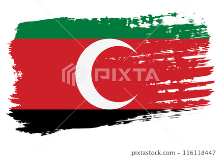 Darfur flag, wide brush stroke on transparent background vector 116118447