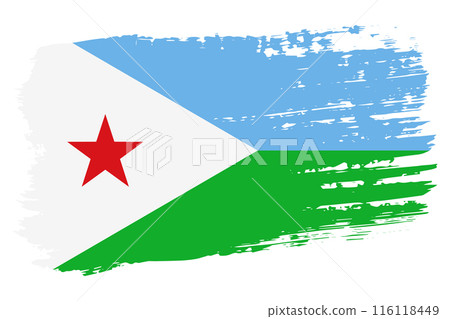 Djibouti flag, wide brush stroke on transparent background vector Djibouti flag, wide brush stroke on transparent background vector 116118449