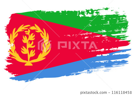 Eritrea flag, wide brush stroke on transparent background vector Eritrea flag, wide brush stroke on transparent background vector 116118458