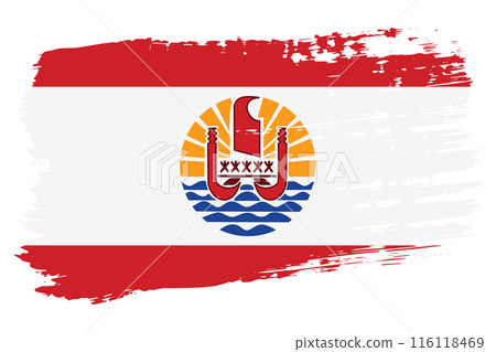 French Polynesia flag, wide brush stroke on transparent background vector French Polynesia flag, wide brush stroke on transparent background vector 116118469