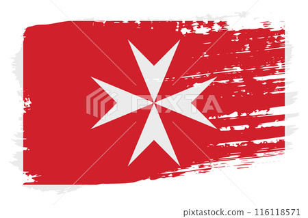 Civil Malta flag, wide brush stroke on transparent background vector Civil Malta flag, wide brush stroke on transparent background vector 116118571