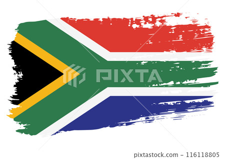South Africa flag, wide brush stroke on transparent background vector South Africa flag, wide brush stroke on transparent background vector 116118805