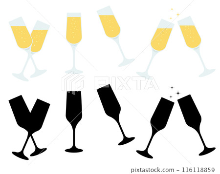 8 個香檳杯圖示集 116118859