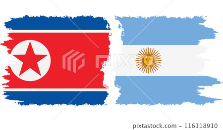 Argentina and North Korea grunge flags connection vector Argentina and North Korea grunge flags connection vector 116118910