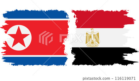 Egypt and North Korea grunge flags connection vector Egypt and North Korea grunge flags connection vector 116119071