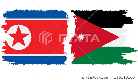 Jordan and North Korea grunge flags connection vector Jordan and North Korea grunge flags connection vector 116119160