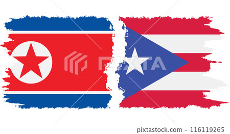 Puerto Rico and North Korea grunge flags connection vector Puerto Rico and North Korea grunge flags connection vector 116119265