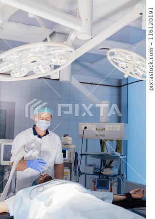 anesthesiologist gives the mask inhalation anesthesia anesthesiologist gives the mask inhalation anesthesia 116120191