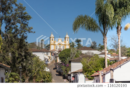 Historic Baroque Church Dominating a Serene Townscape 116120193