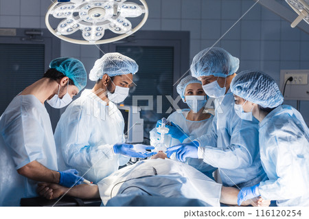 Pre oxygenation for general anesthesia. Surgery equipment 116120254