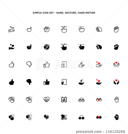 Icon for various hand gestures Icon for various hand gestures 116120268