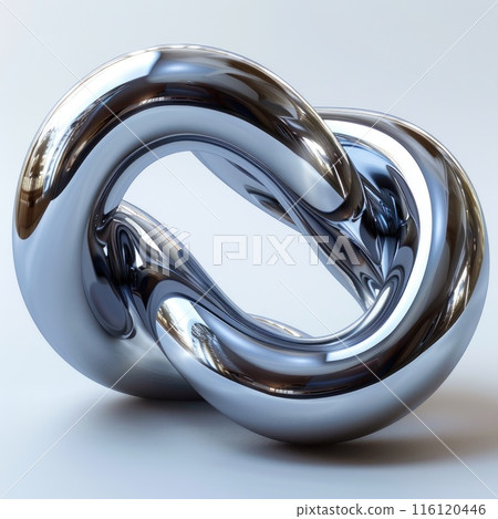 metallic geometric shape with a sleek and...-插圖素材 [116120446] - PIXTA圖庫