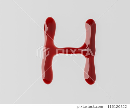 Letters made of red bloody liquid 116120822