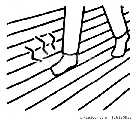 地板吱吱聲線描圖 116120932