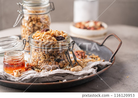 Delicious homemade granola Delicious homemade granola 116120953