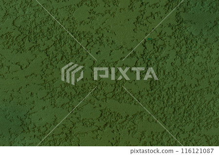 Green grass color paint wall plaster abstract solid background surface texture stucco pattern rough 116121087