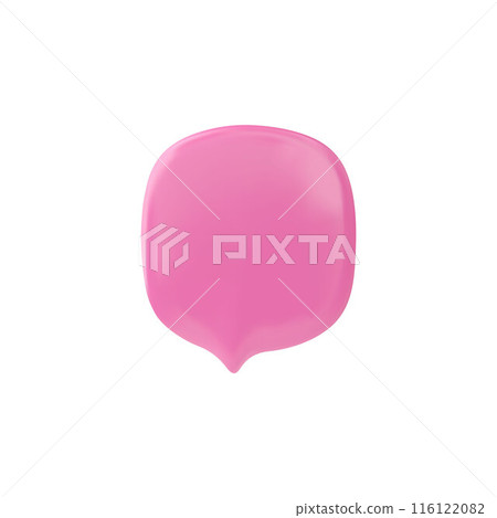 3D Pink chat bubble vector on isolated background. 3D Pink chat bubble vector on isolated background. 116122082