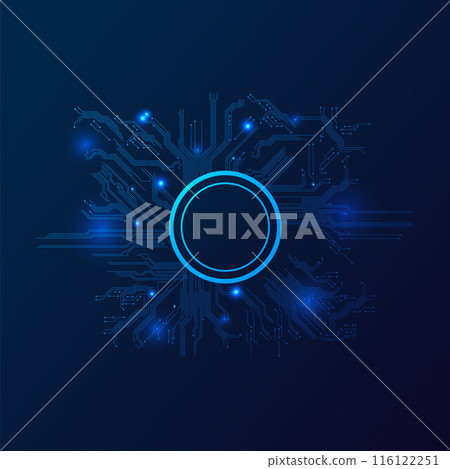 AI Abstract technology vector background. Dark background. AI Abstract technology vector background. Dark background. 116122251