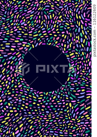 Frame with colored hand drawn pattern in the form of a mosaic. Frame with colored hand drawn pattern in the form of a mosaic. 116122609
