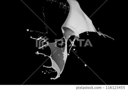milk or white liquid splash on white background milk or white liquid splash on white background 116123455