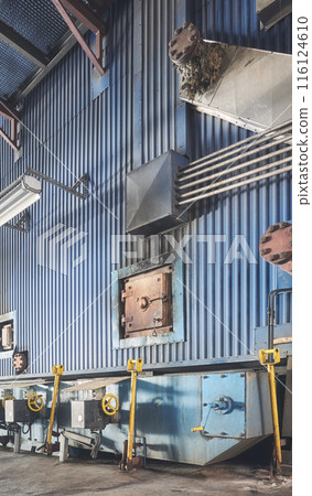 Interior of an old coal fired heating plant supplying heat to a district heating network. 116124610