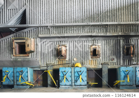 Interior of an old coal fired heating plant supplying heat to a district heating network. 116124614