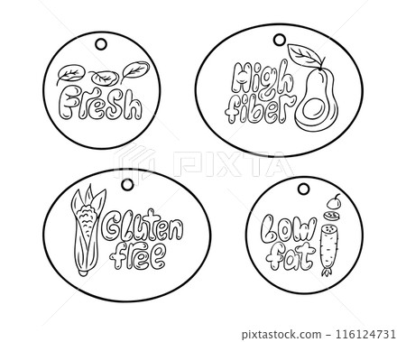 Set of hand drawn sketchy groovy lettering 116124731