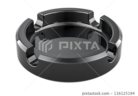 Black Ashtray, 3D rendering 116125194
