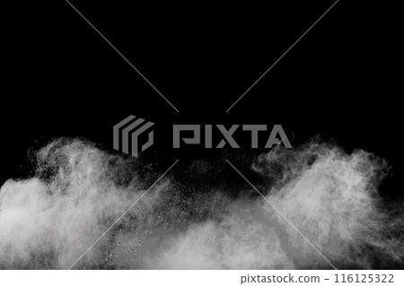 White powder on black background 116125322