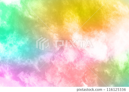abstract powder splatted background. Colorful powder explosion on white background. Colored cloud. Colorful dust explode. Paint Holi. 116125336