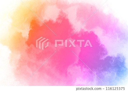 abstract powder splatted background. Colorful powder explosion on white background. Colored cloud. Colorful dust explode. Paint Holi. 116125375