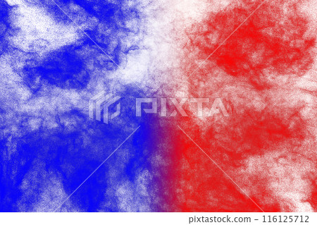Blue and Red color powder explosion 116125712