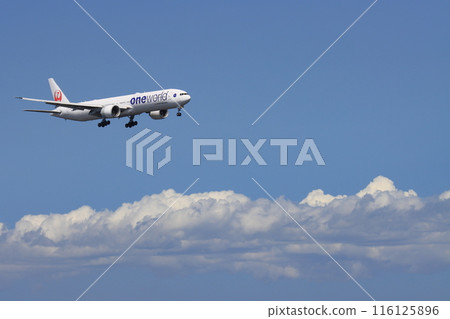 抵達東京的客機 進入羽田機場的客機 116125896