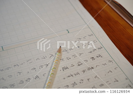 一位三年級小學生正在寫書評,作為暑假作業的一部分。 一位三年級小學生正在寫書評,作為暑假作業的一部分。 116126934