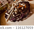 Dried flowers on a shelf 116127059