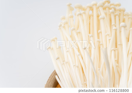 Close-up of Enoki mushroom 116128800