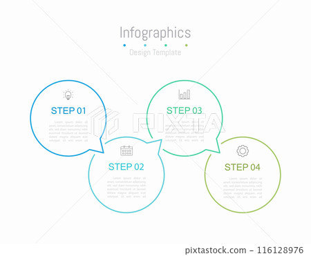 Infographic 4 options design elements for your business data. Vector Illustration. Infographic 4 options design elements for your business data. Vector Illustration. 116128976
