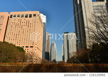 Shinjuku Central Park: Shiraito Falls and the skyscrapers Shinjuku Central Park: Shiraito Falls and the skyscrapers 116128992