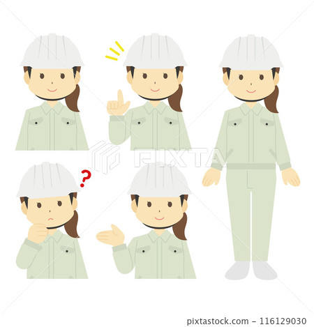 戴著頭盔的女人的插圖 戴著頭盔的女人的插圖 116129030