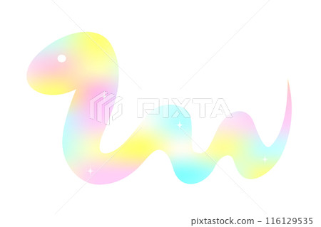Colorful pastel snake illustration Colorful pastel snake illustration 116129535