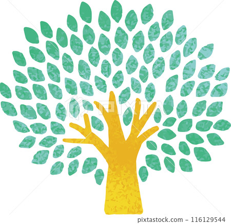 Tree Summer Plant Decoration Icon Watercolor Hand-drawn Illustration 116129544