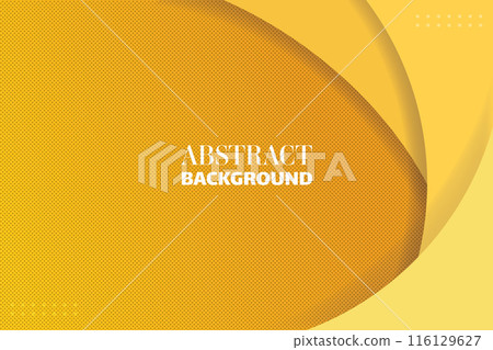 Paper layer circle yellow abstract background.Vector illustration 116129627
