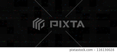 Static RGB noise. Interference lines texture. Glitch vhs pixel noise stripes wallpaper. Lost or bad TV signal. Rippled video tape background. Image distressed backdrop effect. Vector rgb crt tv screen 116130028