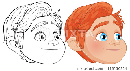 Smiling Boy Character Illustration Smiling Boy Character Illustration 116130224