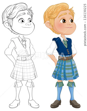Scottish Boy in Traditional Attire Scottish Boy in Traditional Attire 116130225
