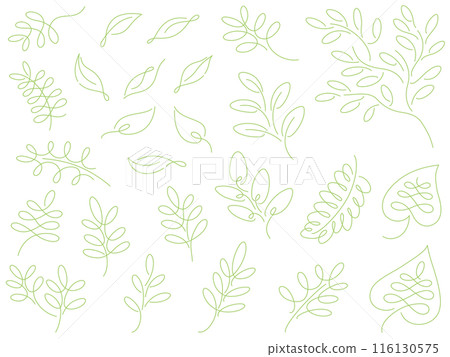 綠色植物線描插圖集 綠色植物線描插圖集 116130575