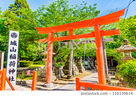 Shimane Shiroyama Inari Shrine - Torii gate on the approach Shimane Shiroyama Inari Shrine - Torii gate on the approach 116130614