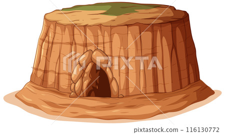 Rocky Plateau with Cave Entrance Rocky Plateau with Cave Entrance 116130772